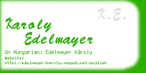 karoly edelmayer business card
