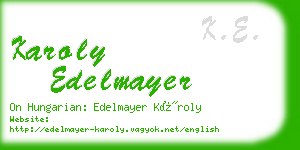 karoly edelmayer business card